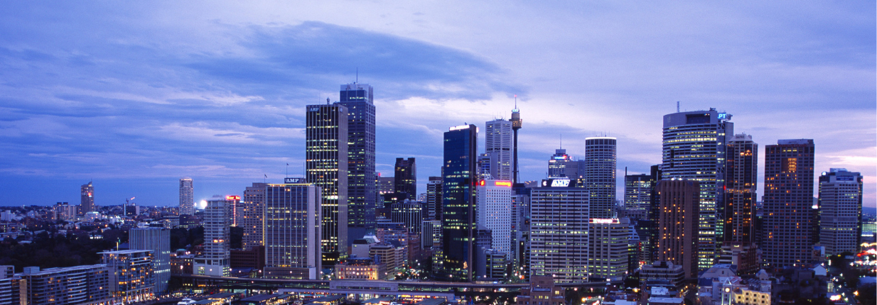 City skyline in Australia